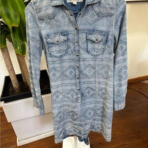 Ryan Michaels rare Blue Denim Shirt Dress